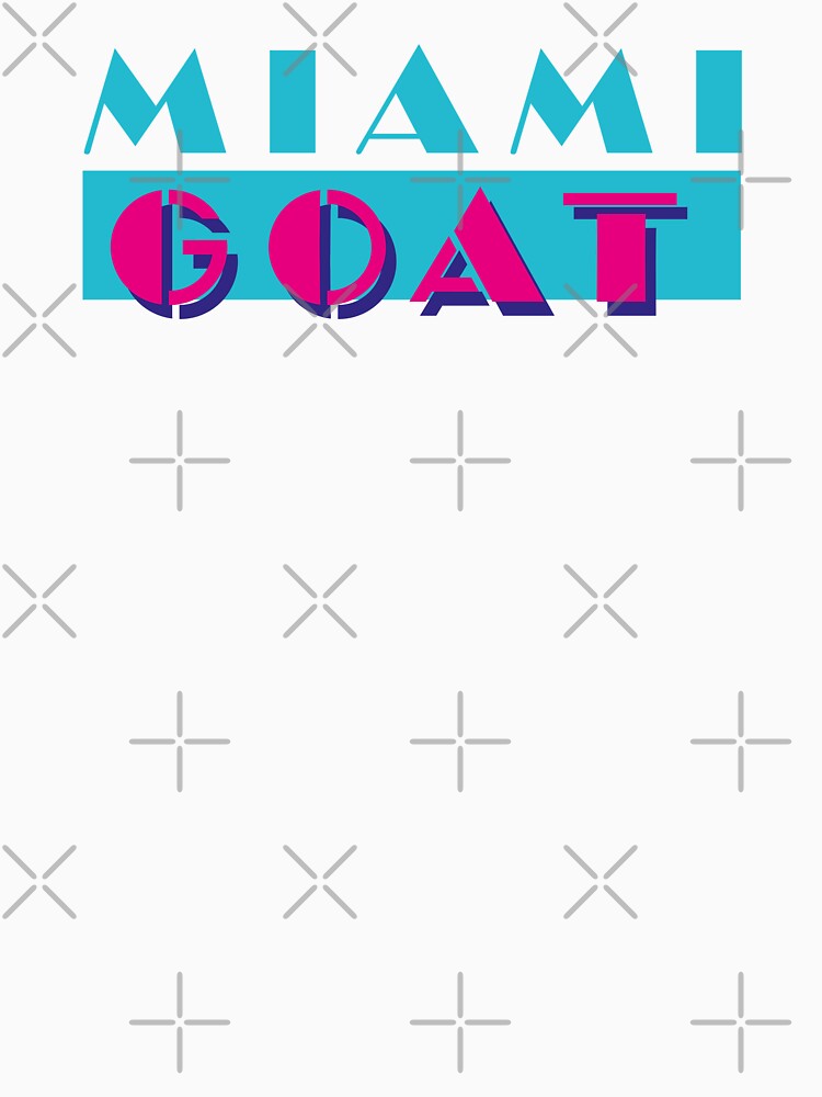 MIAMI GOAT (Miami Vice style retro logo) (The goat is in Miami!) by frikybomb