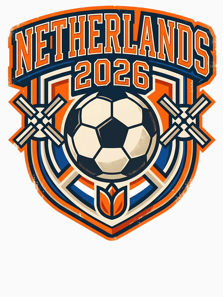 Netherlands 2026 Retro Football Fan Crest by Saq2000
