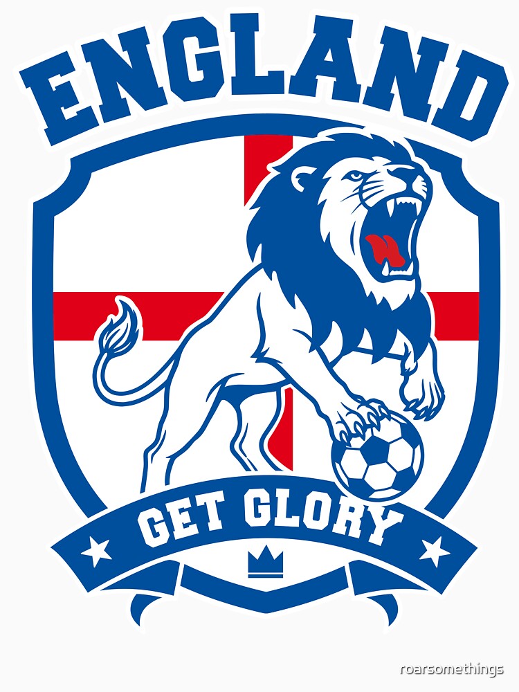 England Soccer Roaring Lion Crest For Loyal Sports Fans by roarsomethings