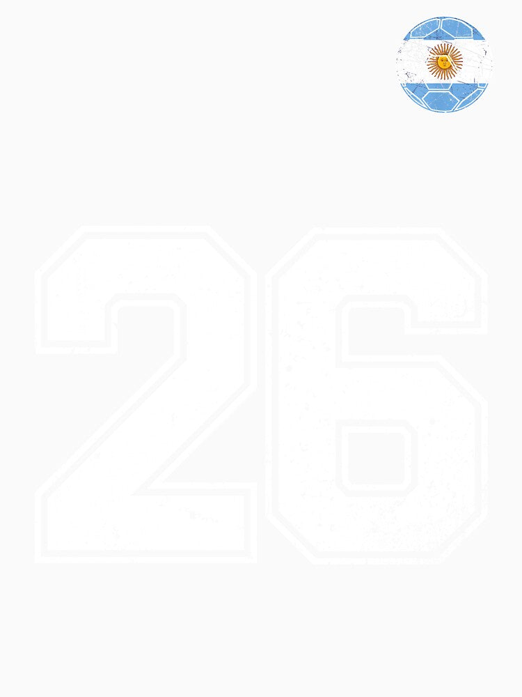 Number 26 Argentina Flag Football Fan by RoyesButler