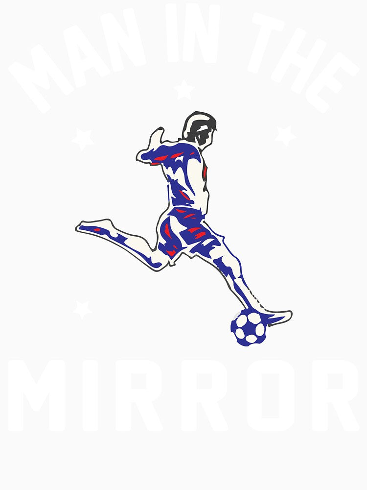 MAN IN THE MIRROR CHRISTIAN SOCCER T-SHIRT by bigerdan