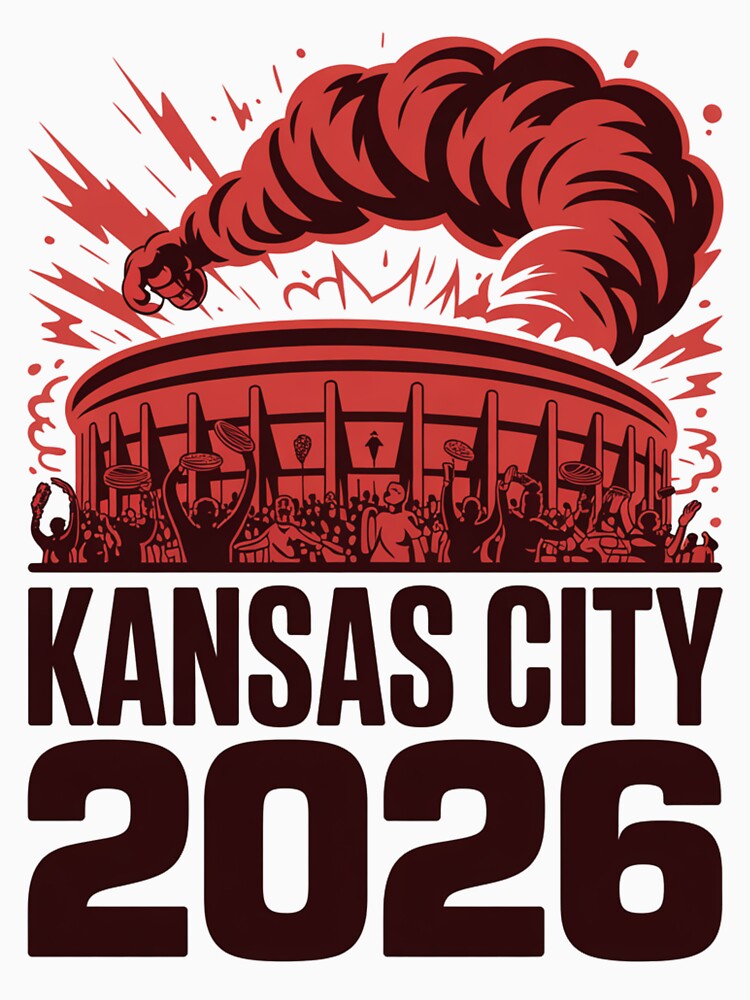 Kansas City 2026 Arrowhead Stadium Football T-Shirt V2 by DarylWelsh2024