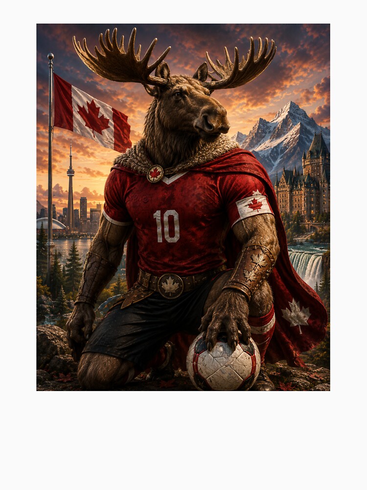 Canada Moose Warrior | Canadian National Team Football Fan Art Phone Case by Adham2001