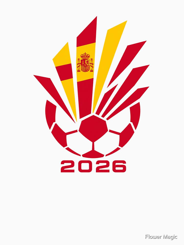 Spain Soccer 2026 Flag Burst Emblem by Flower Magic