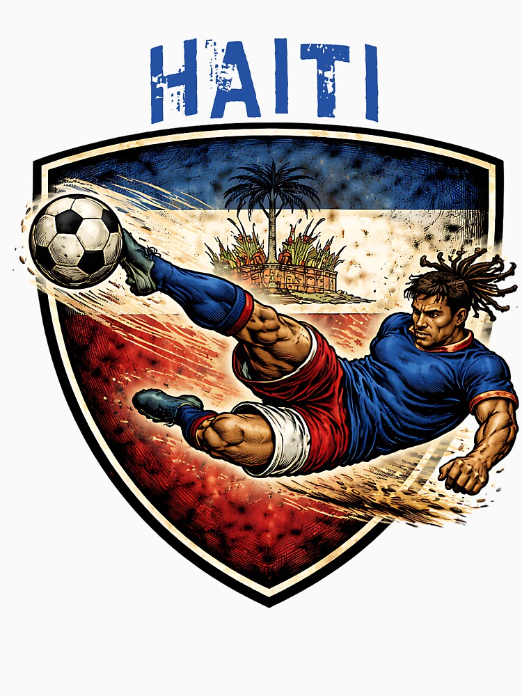 Vintage Haiti - 2026 Futbol Retro Style by Tee Nook