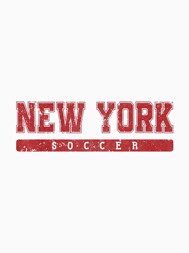 New York Soccer Red Vintage Text by MollyLYork