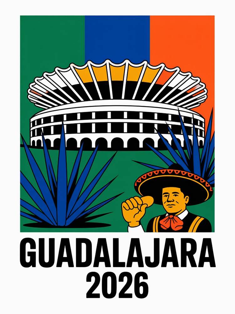 Guadalajara 2026  Mexico Football Soccer Souvenir T-Shirt V4 by DarylWelsh2024