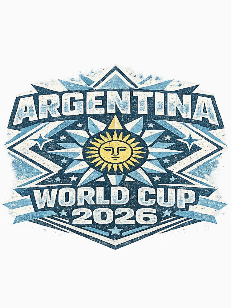 Argentina World Cup 2026 Vintage Sun of May Retro Football Fan T-Shirt by ArthUpscale