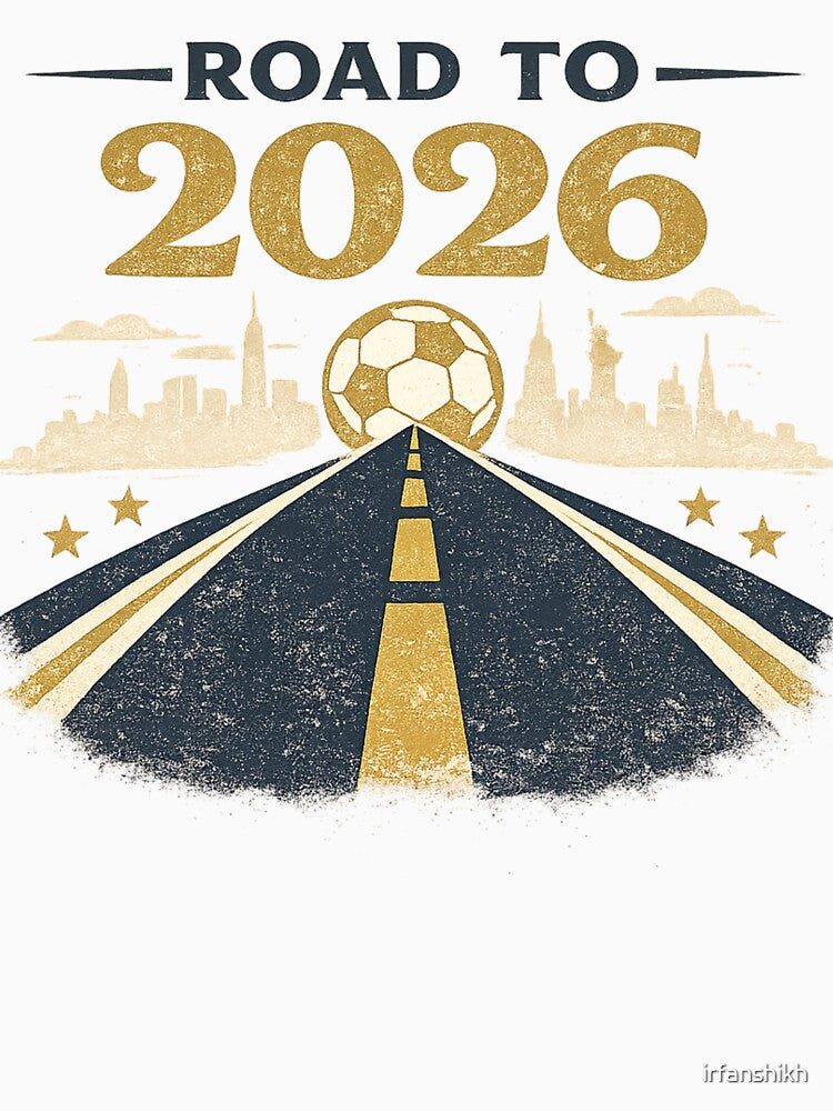 Road to 2026 Soccer Football City Skyline Art – Tournament Journey Design | Soccer Fan Gift by irfanshikh