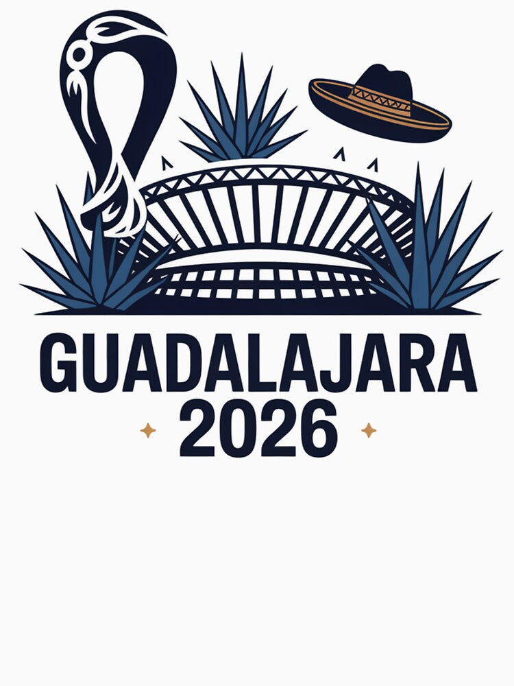 Guadalajara 2026  Mexico Football Soccer Souvenir T-Shirt V14 by DarylWelsh2024
