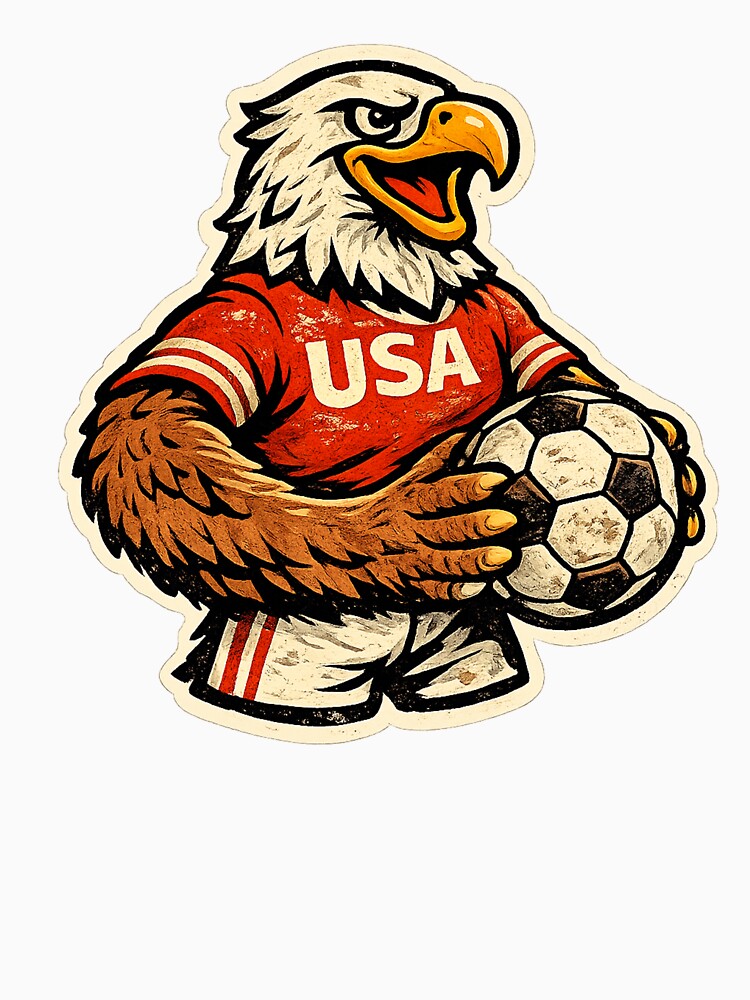 USA Eagle Soccer Sticker – Vintage Football Mascot 2026 by randomdesignsnearme