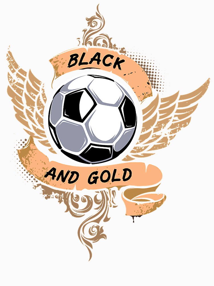 Black And Gold Football Soccer Team by DailyTSource