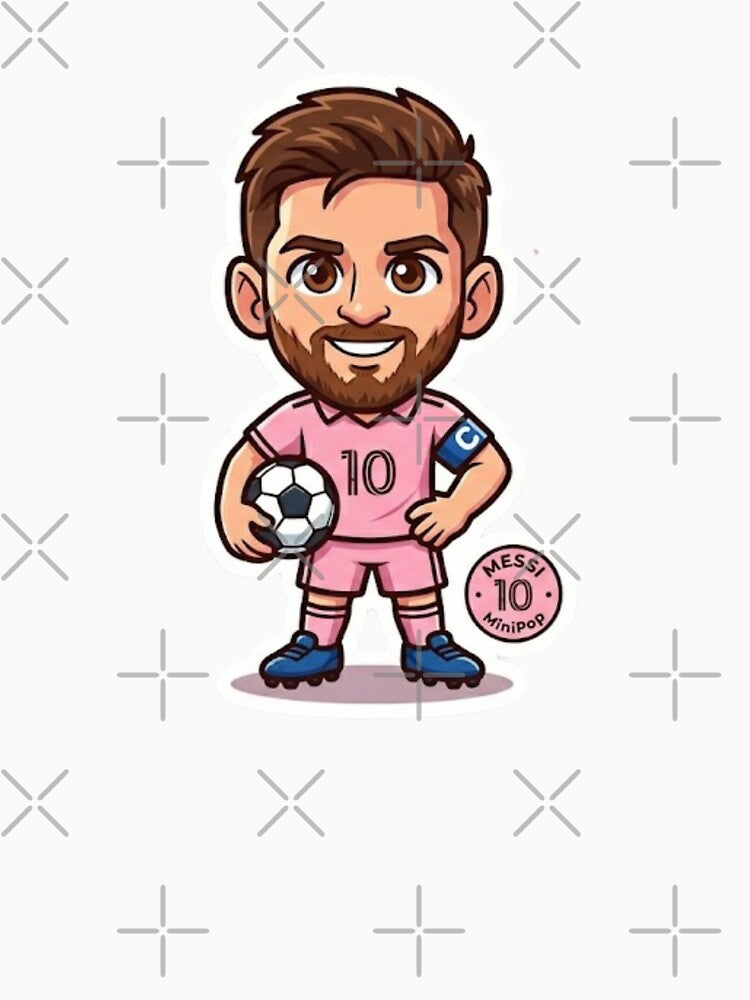 Cute MiniPop Pink Soccer Legend 10 Sticker - Chibi Football Fan Art by ZIKI VI