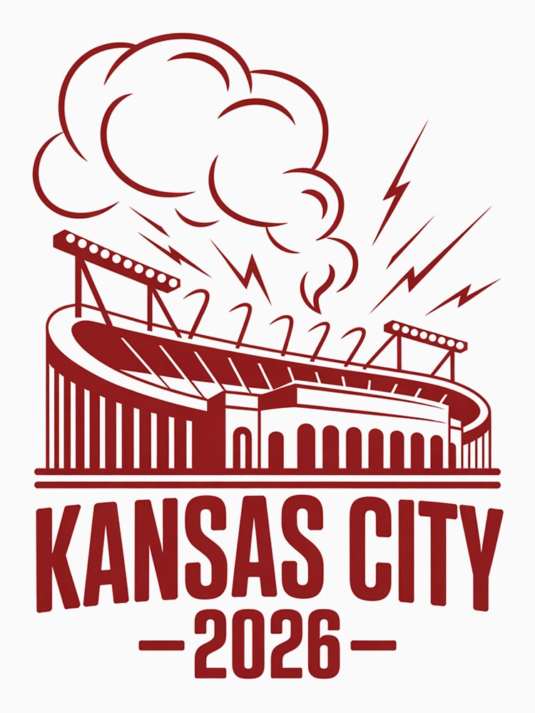 Kansas City 2026 Arrowhead Stadium Football T-Shirt V15 by DarylWelsh2024