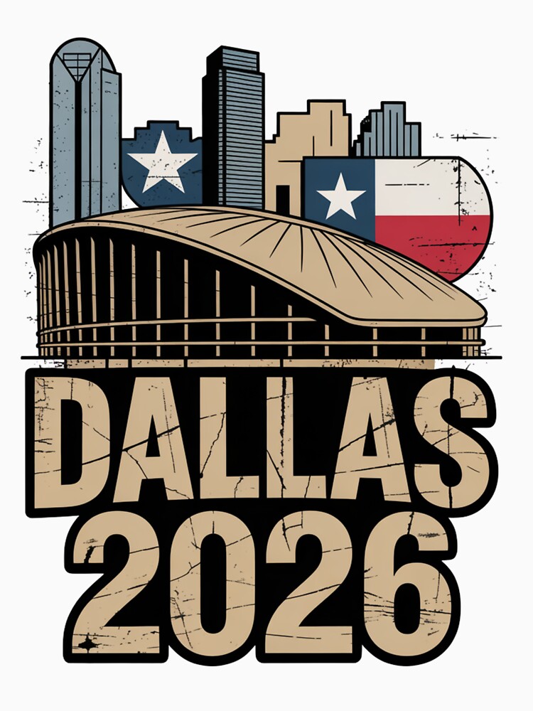 Dallas 2026 Texas Soccer Souvenir T-Shirt V7 by DarylWelsh2024