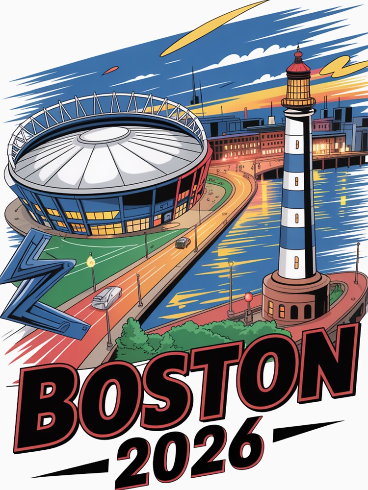 Boston 2026 New England Soccer Souvenir T-Shirt V17 by DarylWelsh2024