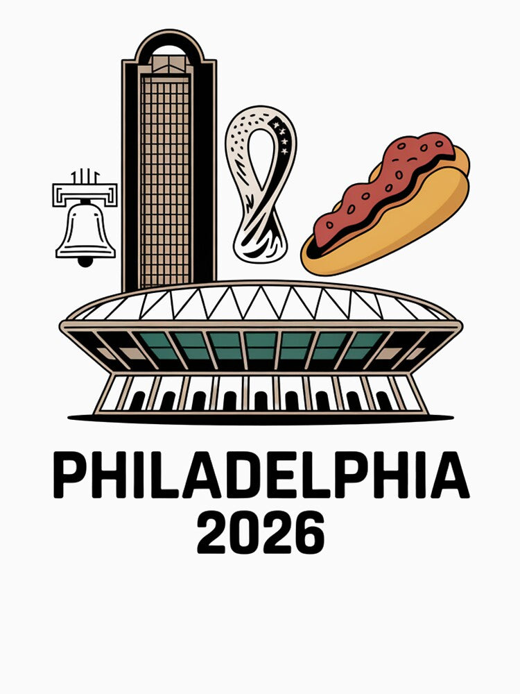 Philadelphia 2026 Liberty Bell Stadium Cheesesteak T-Shirt V3 by DarylWelsh2024