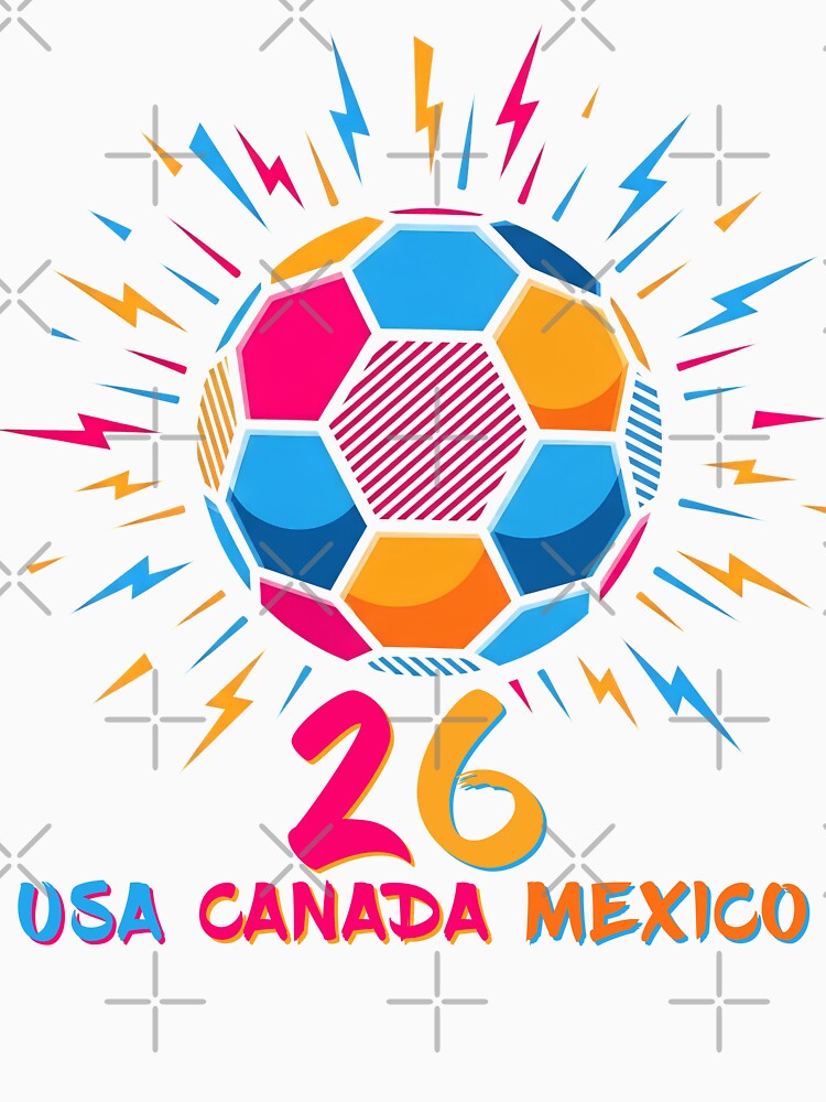 2026 Colorful Soccer Ball USA Canada Mexico 26 by ArtsMichalShop
