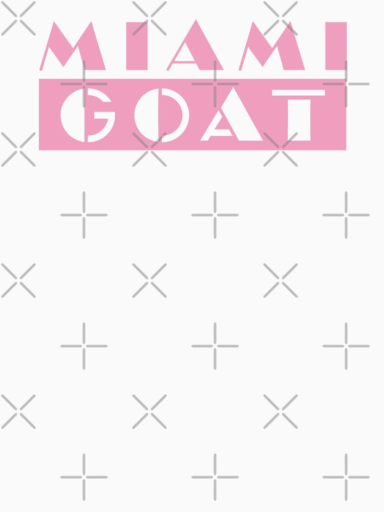 MIAMI GOAT (PINK) (Miami Vice style retro logo) (The goat is in Miami!) by frikybomb