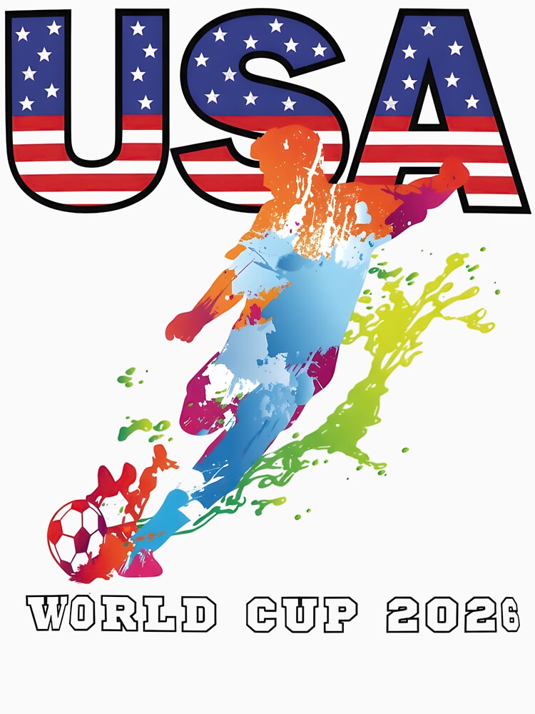 USA CAN MEX 26 Football Shirt | Color Splash International Fan Tee by BelindaVDavis