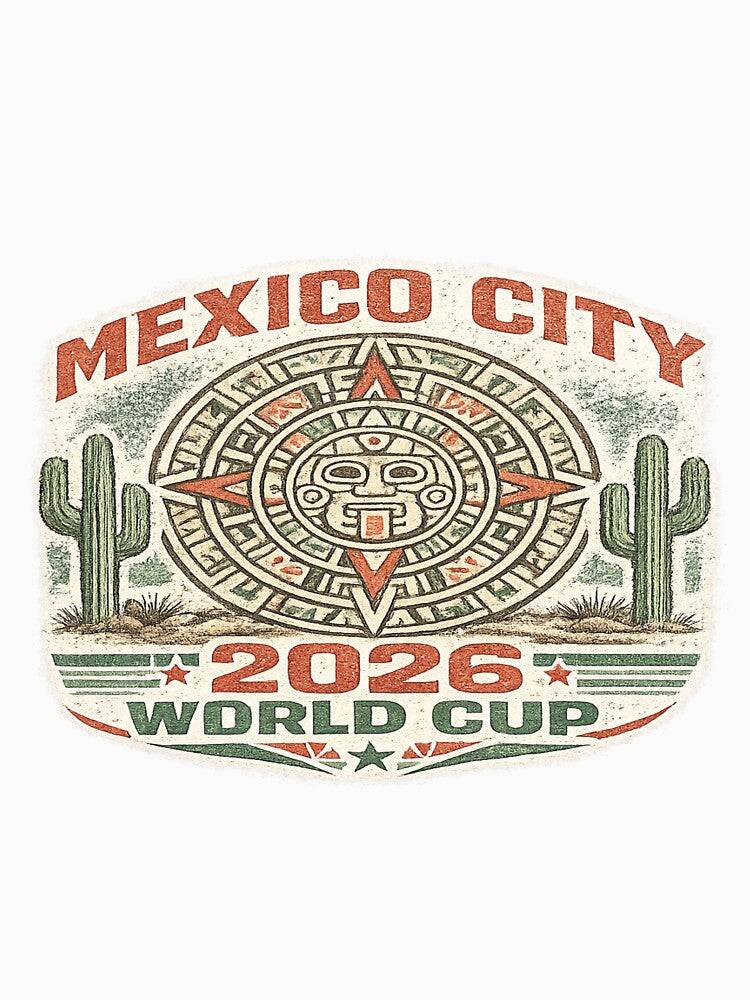 Mexico City 2026 World Cup Vintage Aztec Soccer Design by ArthUpscale