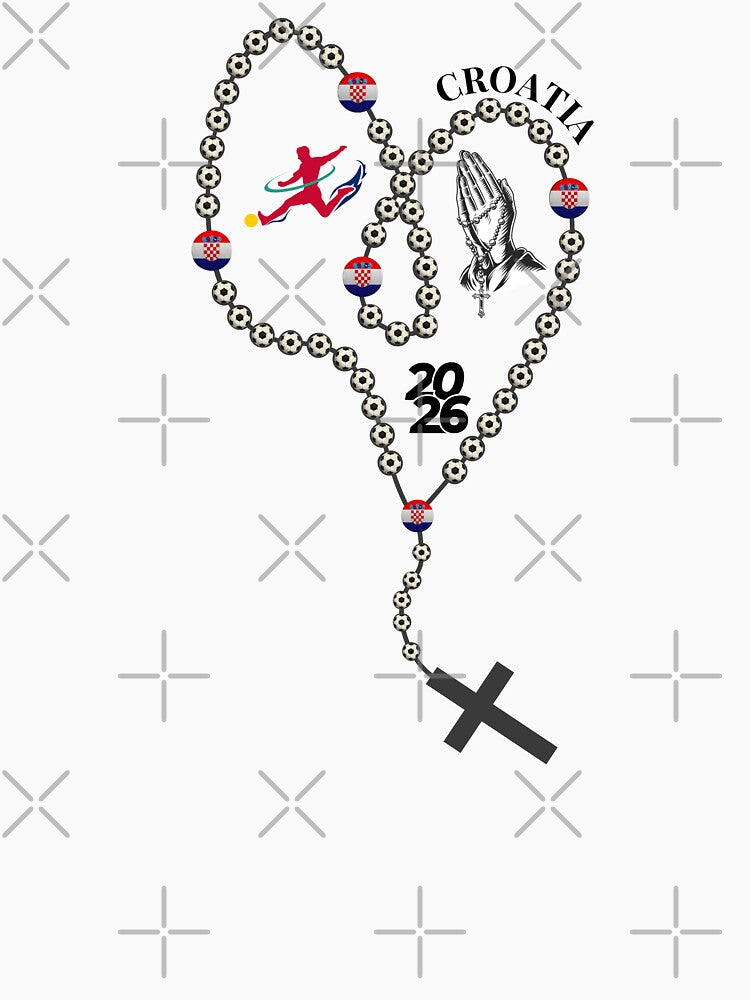 Croatia Football Rosary 2026 – Soccer Prayer Beads with Croatian Flag, Faith & Football Design by La-Designita