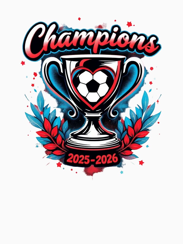 Soccer Champions season 2025-2026, fantasy football Trophy Design - Football Winner by TheGaliyaStudio