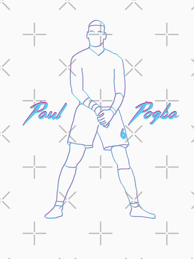 Paul Pogba Miami Vice Wave 80s 90s Style MUFC by Hevding