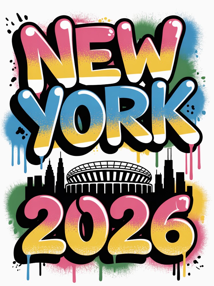New York 2026 MetLife Stadium Skyline T-Shirt V7 by DarylWelsh2024
