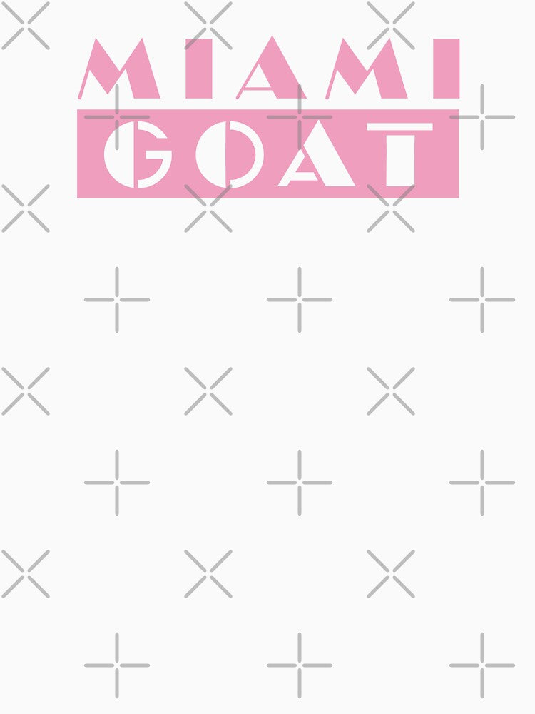 MIAMI GOAT (PINK) (Miami Vice style retro logo) (The goat is in Miami!) DARK version by frikybomb