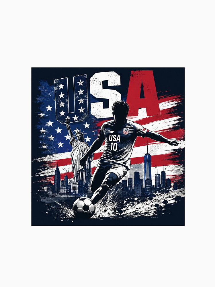 USA Soccer Player Patriotic American Flag by BorikenDesign