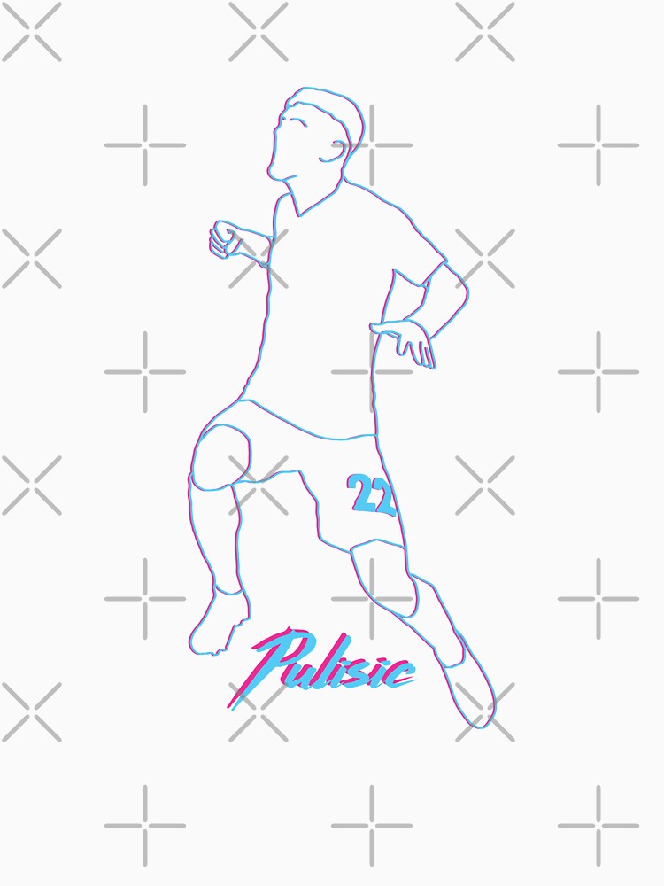 Christian Pulisic Miami Vice Wave 80s 90s Style CFC by Hevding
