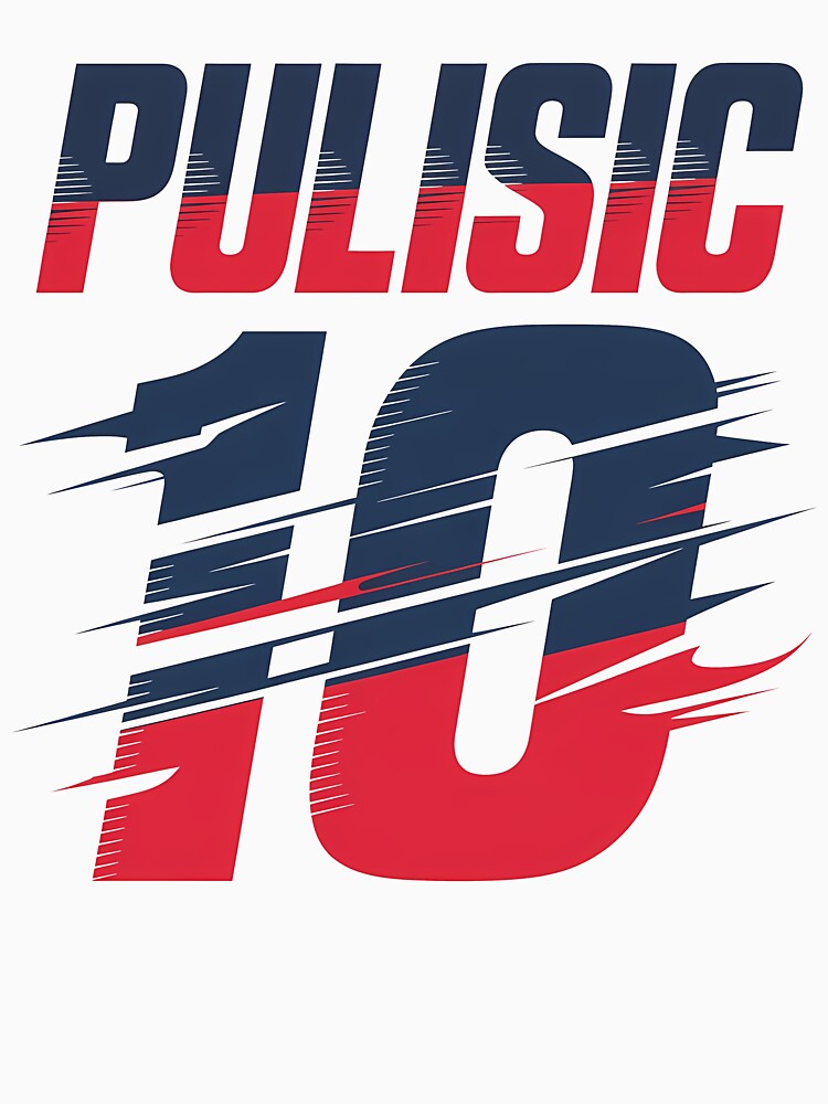 Pulisic 10 USA Soccer Star  American Football Fan Design by OliviaHayesArt