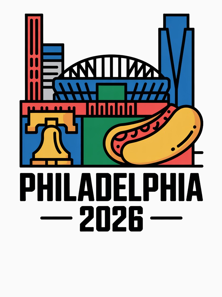Philadelphia 2026 Liberty Bell Stadium Cheesesteak T-Shirt V15 by DarylWelsh2024