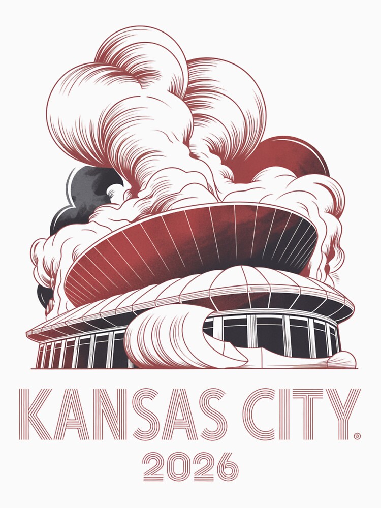 Kansas City 2026 Arrowhead Stadium Football T-Shirt V12 by DarylWelsh2024
