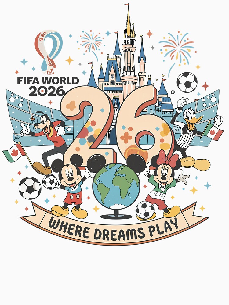 Dreamland Football 26 Shirt | Cute Cartoon Global Celebration Tee by BelindaVDavis