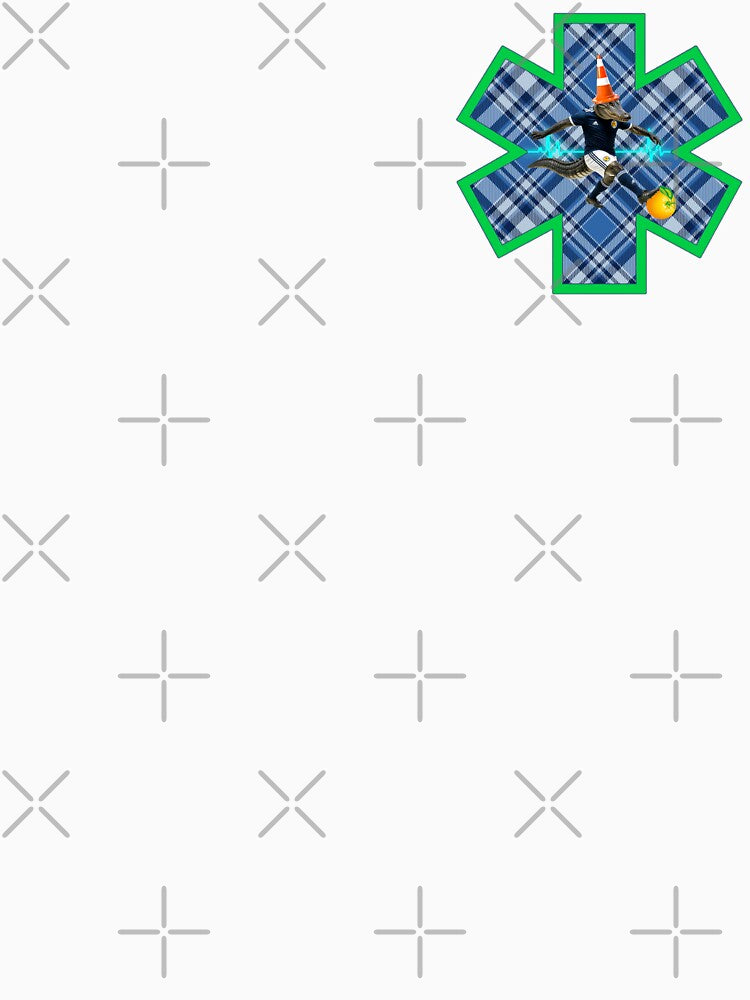 Tartan Army x Miami EMS Cardiac Rhythm with Alligator and Traffic Cone by BerlinerKatzen