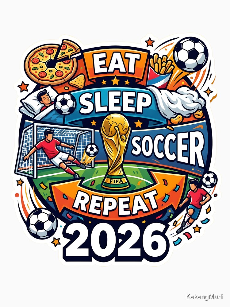 Eat Sleep Soccer Repeat World Cup Fan by KakangMudi
