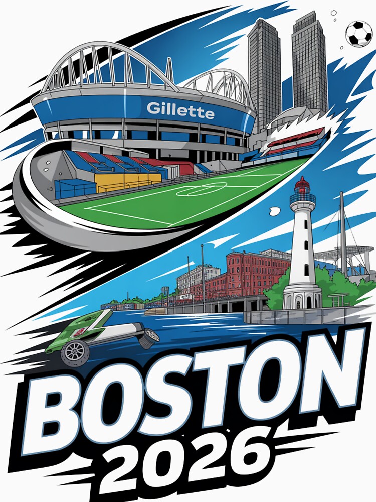 Boston 2026 New England Soccer Souvenir T-Shirt V19 by DarylWelsh2024