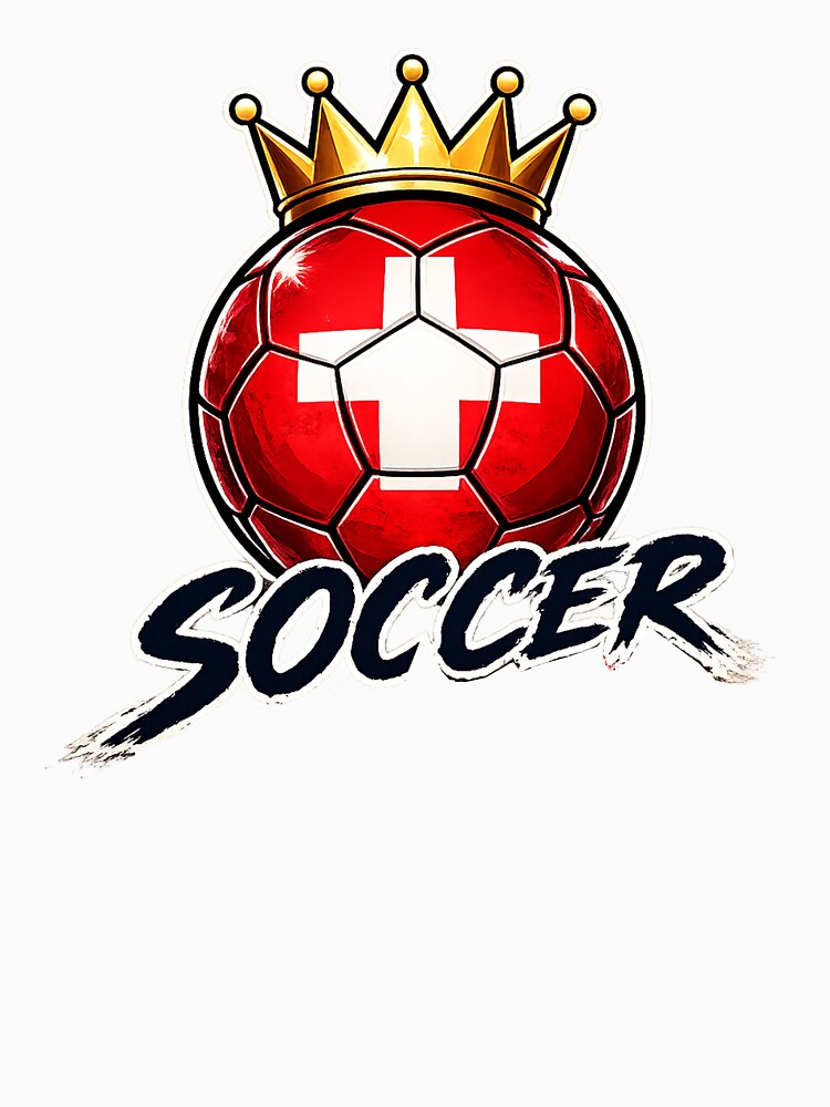 Vintage Switzerland flag Crowned Soccer Ball by QuiteOrbit