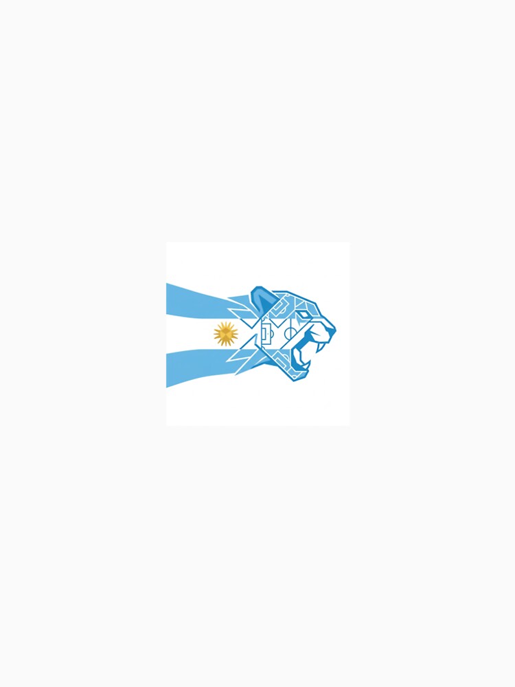 Fierce Argentina Football Soccer Spirit – Geometric Jaguar & Stripes Design by Lavendor