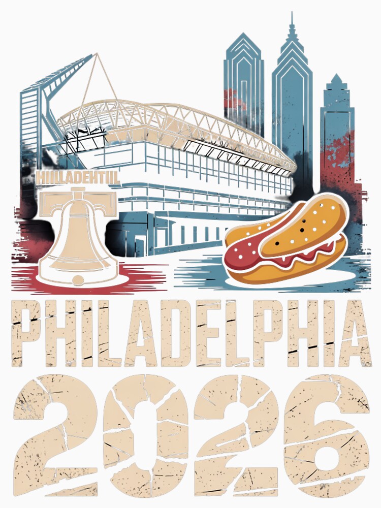Philadelphia 2026 Liberty Bell Stadium Cheesesteak T-Shirt V1 by DarylWelsh2024