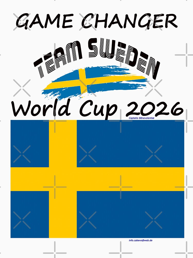 Sweden Fan T‑Shirt world Soccer Cup 2026 SWE outfit by cabevo
