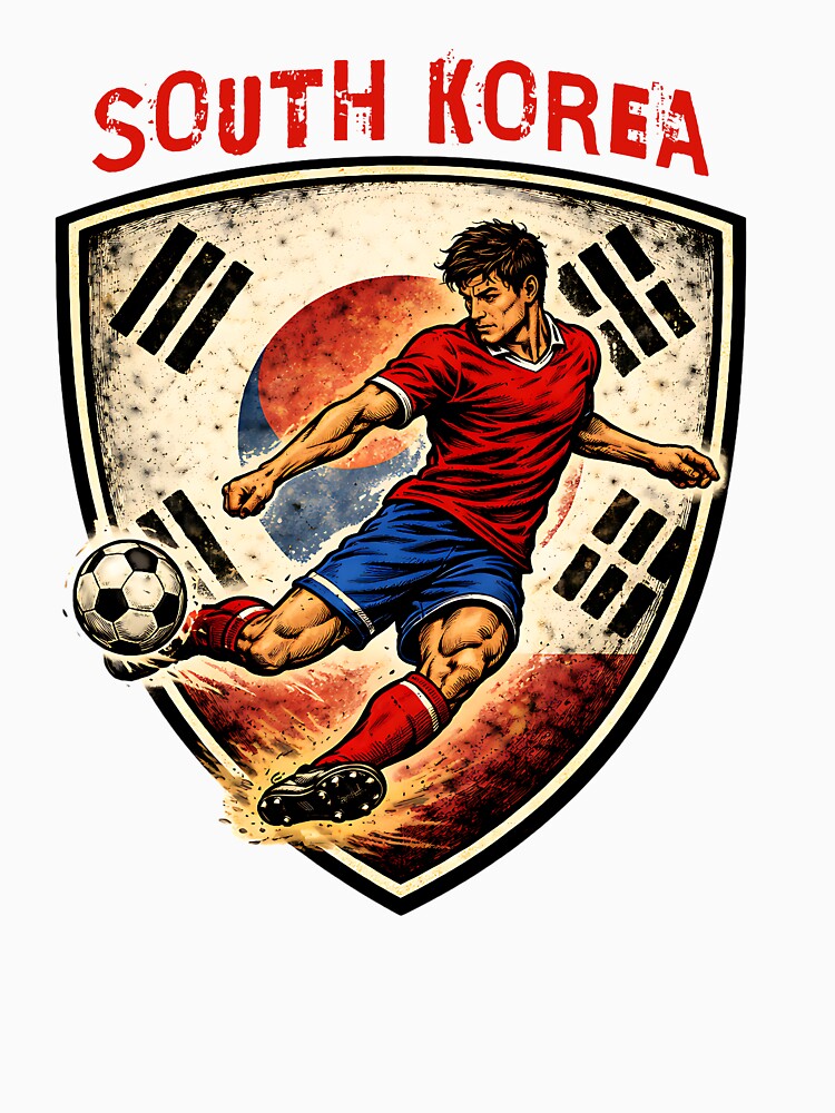 South Korea - 2026 Futbol Retro Style by Tee Nook