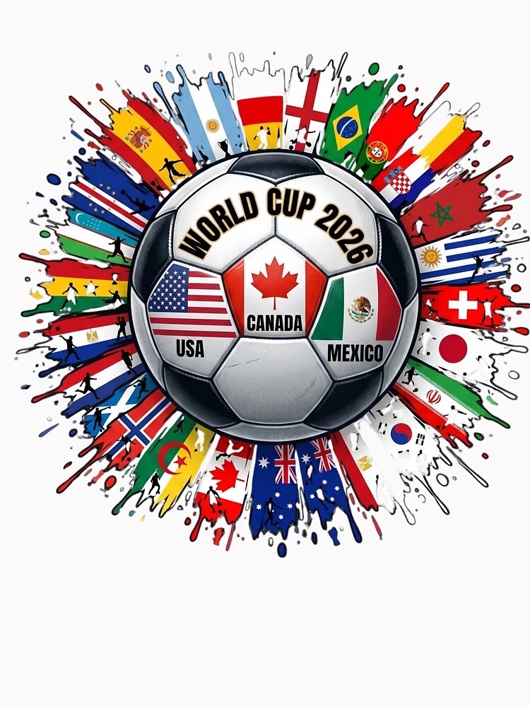 2026 World Cup USA Canada Mexico Football Design by AuraShift