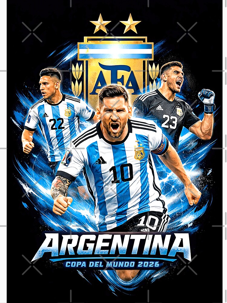 Argentina National Team World Cup 2026 Football Art by Not Hugo