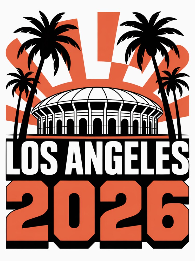 Los Angeles 2026 Palm Tree Sunset T-Shirt V21 by DarylWelsh2024