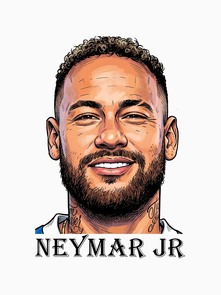 Neymar Jr Pop Art Portrait World Cup Sticker by topprinting