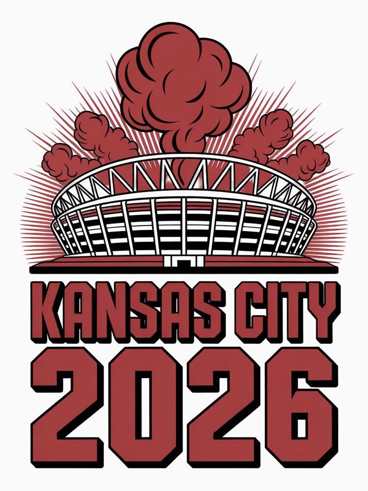 Kansas City 2026 Arrowhead Stadium Football T-Shirt V4 by DarylWelsh2024