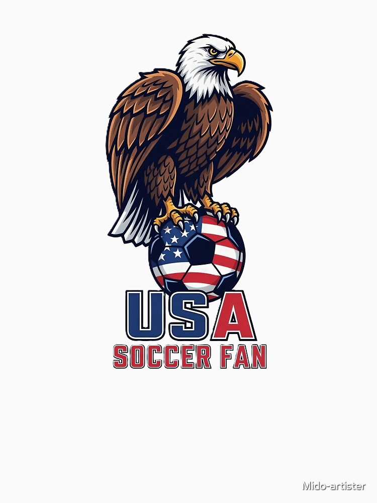 USA Soccer Fan Bald Eagle | American Soccer Pride by Mido-artister